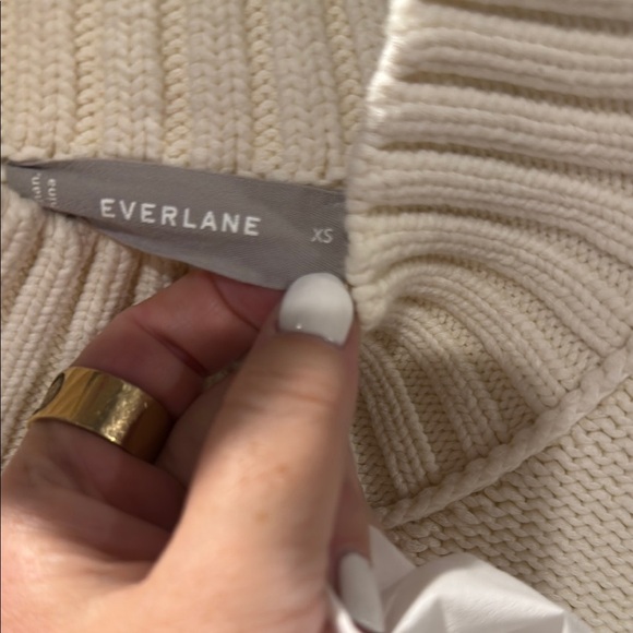 Everlane Cream Cowl Neck Sweater Timeless Knit xs - Picture 4 of 7